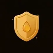 Shield with a honey droplet