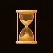 Hourglass with running sand